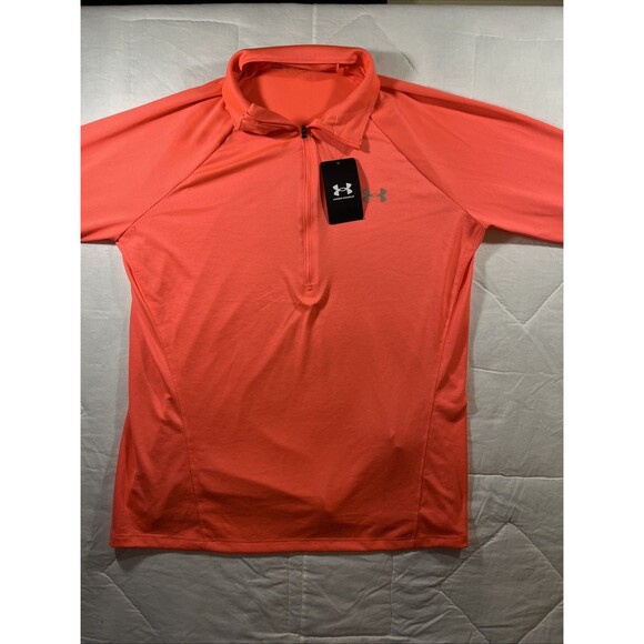 womens Under Armour Heatgear Zip Neck Warm Up shirt XL - Picture 1 of 3